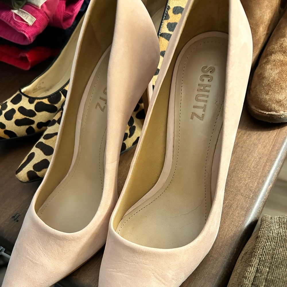 Shutz 4inch Suede “Sweet Rose” Stilettos